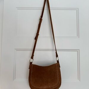Zara Tan Suede Crossbody Bag